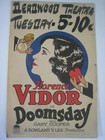 Rare Orig 1928 Window Card Movie Poster   Doomsday   