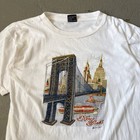 Vintage 1990   s Single Stitch New York City White Graphic Tee Shirt - Medium