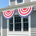Pleated Fan Flag 2 Pack Patriotic American Bunting Flags For 4th Of July preside