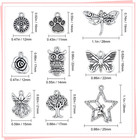 200 Pcs Wholesale Bulk Lots Jewelry Making Charms Mixed Smooth Tibetan Silver Me