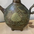 Antique Indian islamic Bronze Ewer Mughal Hinged Tea Pot Pretty Heavy Decoration