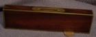 Unmarked   Early 8 Inch One Window Brass Bound Rosewood Level Good Bubbles