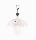 Jellycat Bashful Bunny Cream Bag Charm Soft White Plush Free Dust Bag Nwt