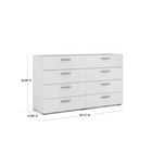 Tvilum Dresser 55 12 w X 32 28 h Particle Board Material With 8-drawer In White
