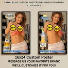Sexy Pinup Girl Custom Alcohol Poster Any Beer Whiskey Tequila Vodka Brand   413