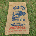 Lot Of 6 Vintage 100 Lb Burlap Potato Sacks     Co  Tx   Mn Produce Bags