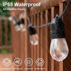 54ft String Lights S14 Led Shatterproof Ip65 Warm For Outdoor Garden Patio Yard