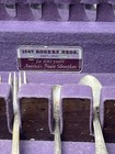 42 Pc 1847 Rogers Bros First Love Silverplate Flatware Set With Wood Chest