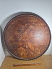 Antique Wooden Chip Carved Barrel Lid Indian Women Bust
