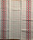 4 Vtg Metis Torchon Dish Tea Towels From France Red   Green Berries   Leaves Euc