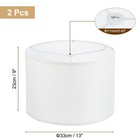 2 Pcs 13 x13 x9  Round Lamp Shade Linen Easy Assembly White Lamp Shade
