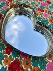 Vintage Vanity Mirror W  Tray Gold Tone Tray Perfume Jewelry Tray 1996