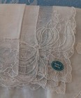Vintage Lot 7 Net Lace Wedding Hankies Needle Run Bridal White Ivory Hanky Blue