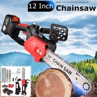 12  Cordless Chainsaw 21v Brushless Electric Handheld Chain Saw  battery charger