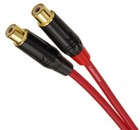 Dual-rca Male female Ultra-flexible Red Extension Audio Cable
