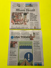 Usa Today   Miami Herald Indiana Hoosiers Fernando Mendoza Lot Of 2 From 1 21 26