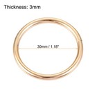 30mm Metal O Rings Non-welded For Straps Bags Belts Diy Gold Tone 30pack