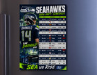 Seattle Seahawks Schedule 2026-27 Season Magnet  5 X 7 Inches  High Def