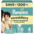 Pampers Swaddlers Diapers  Size 4  116 Count  select For More Options 