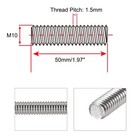 Fully Threaded Rod M10 X 50mm 1 5mm Thread Pitch 20 Pack 304 Stainless Steel    