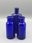 Lot Of 3 Antique Cobalt Blue Glass Apothecary Bottles Emerson Drug   Poison