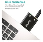 Movo 3 5mm Trs Microphone To External Sound Card Usb Audio Adapter For Pc   Mac