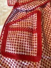 Vtg 50s Red White Plaid Checkered Cotton Half Apron Kitchen Cook Farmhouse