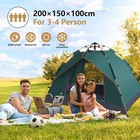 2-3 Person Automatic Camping Tent Hiking Instant Canopy Pop Up Tents Waterproof