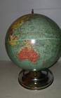 Vintage Replogle 10  Inch World Globe With Metal Base