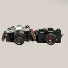Vintage Pair Of Yashica Fr-style 50mm Cameras