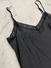 New Johnny Was Silk Lace Trim Tank Slip In Black Size  Small