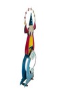 Wizard In The Waves Balance Pendulum Kinetic Toy W  Base Metal Folk Art
