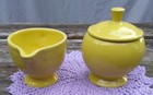Fiestaware Sunflower Sugar Creamer Set Yellow Un-used Nice Fiesta