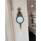 Ornate Vintage Silver French Provincial Mirror 