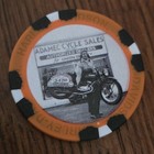 Adamec Harley-davidson St  Augustine Fl Poker Chip Orange Black 95th Anniversary