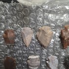     50 Pc Lot Flint Arrowhead Oh Collection Project Spear Points Knife Blade    