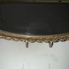 Vtg Large Oval Dresser Vanity Wall Mirror Perfume Tray Gold Tone