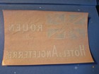 Hotel Dangleterre Rouen  France Original Vintage 5 3 8   X 3 3 8   Luggage Label