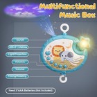 Blue Crib Mobile Rattle For Baby Boys Moon   Star Projector Toys With 108 Songs