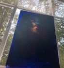 Blenko Dalle De Verre - 5433 Dark Dark Red   Medium Blue Edge