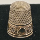 Sterling Silver   14k Gold Fill Vintage Thimble- Size 7 Read Description 