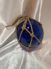 Vintage Japanese Fishing Boat Cobalt Blue Glass Ball Beach Nautical Coastal 5 