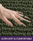 Dexi Bath Math 16x 24  - Soft Chenille  Non - Slip   Absorbent  Olive Green  
