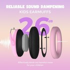 Toddler Noise Cancelling Headphones Pink Hearing Protection Earmuffs 26db F kids