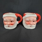 Vintage 1950s Napco Christmas Winking Santa Mug Set With Schultz Bros Sticker