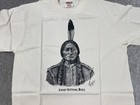 Vintage Native American T-shirt M Sitting Bull Tan 1990s Ken West Onetia Sioux