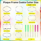 10x Plaque Frame Cookie Cutter Stainless Steel Biscuit Cutter Fondant Cake Decor