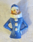 Antique Pin Cushion Half Doll Porcelain Art Deco Lady Brown Hair 3  Japan