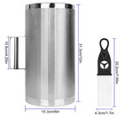 12 x6  Stainless Steel Metal Guiro Shaker With Scraper  Latin Percussion