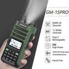 Gmrs Radio Handheld Long Range Communicator 8w 250 Channels Recharger 2pack